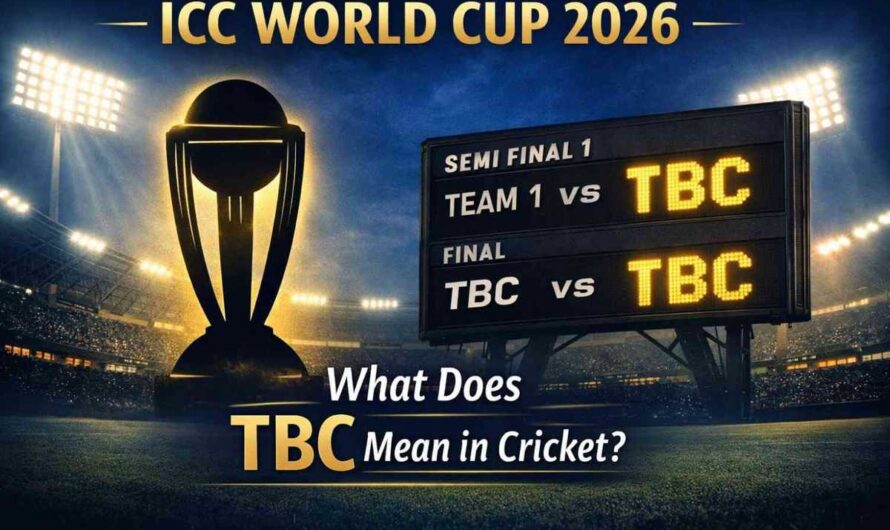 What is the Full Form of TBC in ICC Cricket World Cup