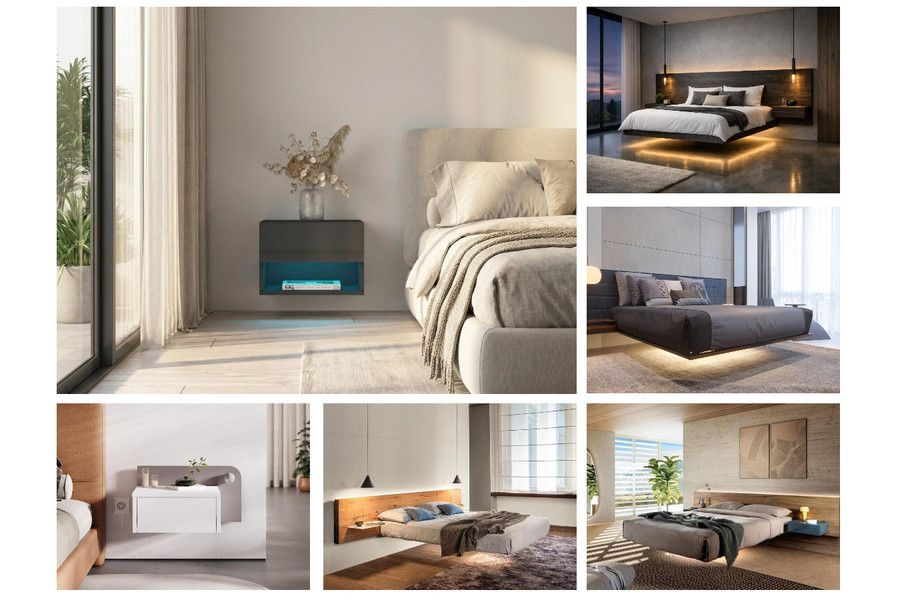 Modern Bedroom with Floating Furniture