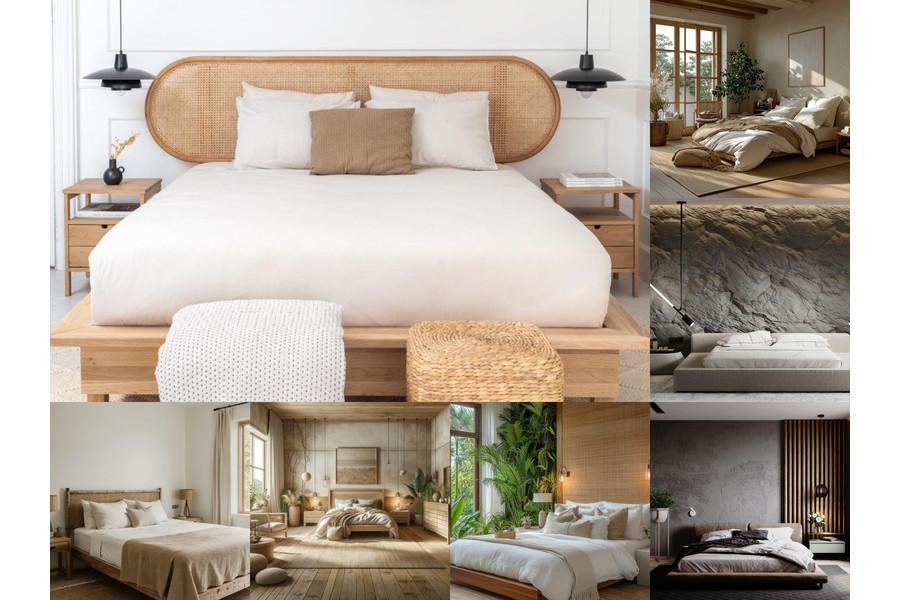 Modern Bedroom with Natural Textures