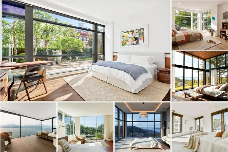 Modern Bedroom with Large Windows