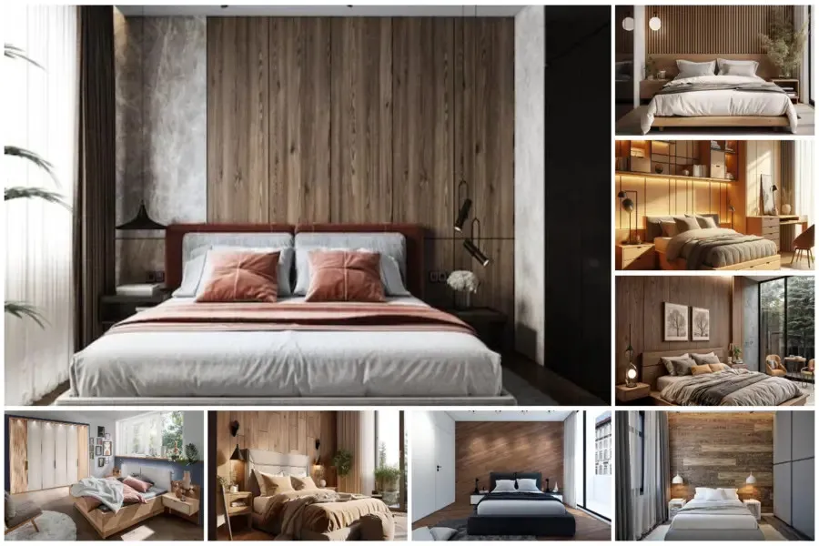 Warm Wood Modern Bedroom