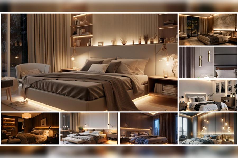 Modern Bedroom with Ambient Lighting